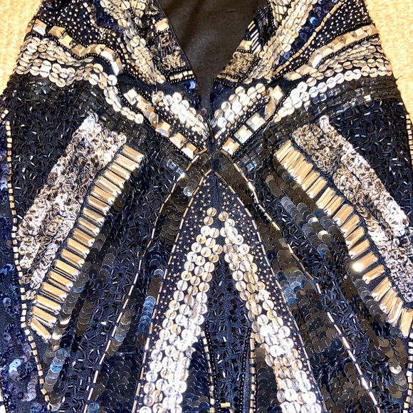 Parker Jaden Embellished Mini Dress, Black - Picture 8 of 8